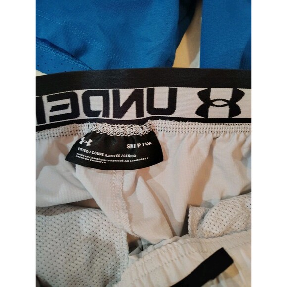 Lot Of 4 Under Armour Fitted Athletic Drawstring Shorts Logo Men's Small Gym - Picture 7 of 11